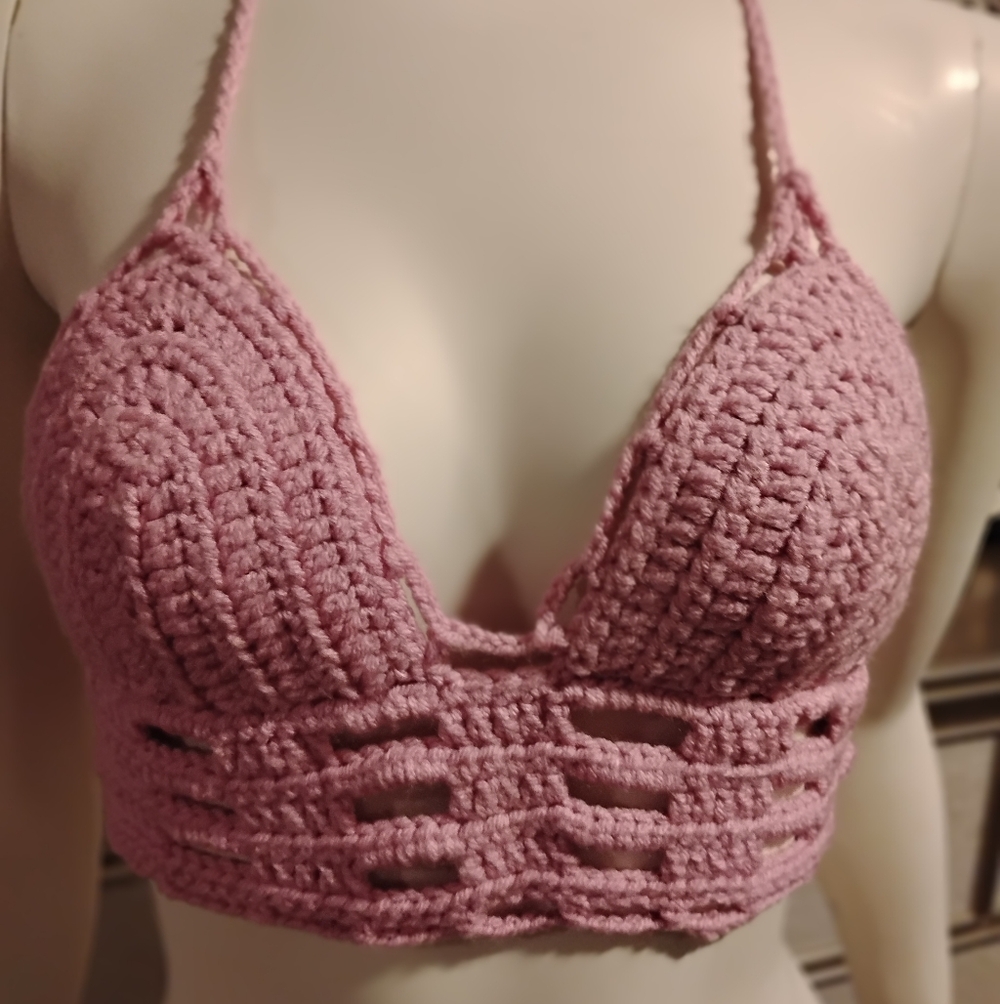 Handmade crochet festival top